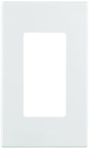 1-Gang, Subplate Included, Polycarbonate, Snap-On Mount Screwless Wallplate - White