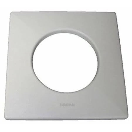 5 3/4" hole.
Dimensions: 10 1/4" x 10 1/4".
Color = White.
Material = Plastic.
Grille with 2 sets of Springs, fits all revisions.
Broan/Nutone Replacement Parts