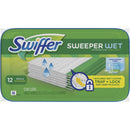 DX08 Swiffer Sweeper Wet Mop Refills - 10" Width - Cloth - White - 12 - Pack 95531 SPR-PGC95531