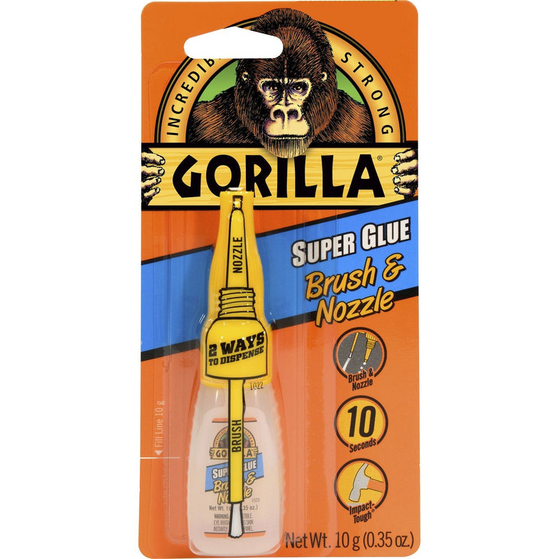 DX08 Gorilla Brush & Nozzle Super Glue - 0.35 oz - 1 Each - Clear 7500101 SPR-GOR7500101