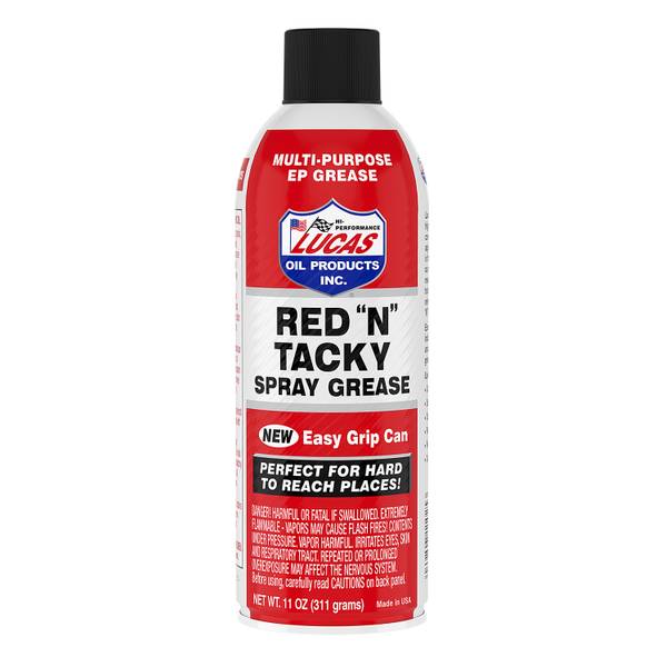 WL01 Lucas Oil Products Red n Tacky Spray Grease 11 oz
