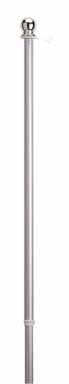 CCL-Valley Forge 60731 5' X 1" Brushed Aluminum Flag Pole;Length:7.6cm;Width:167.6cm;Height:1769cm
