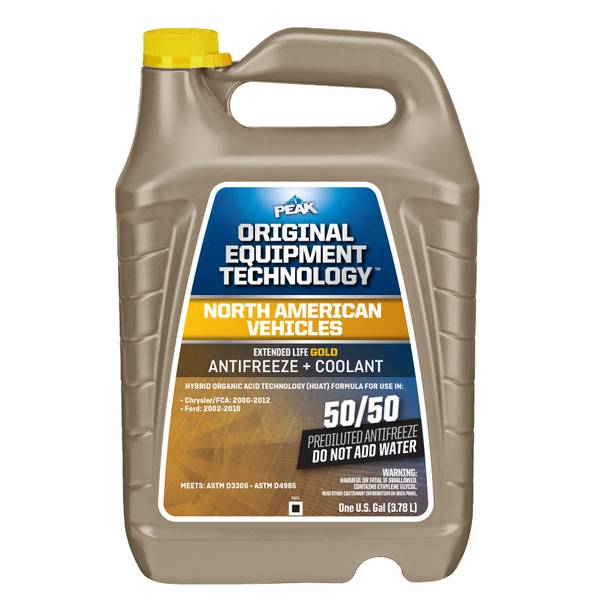 WL01 Peak North American Gold 50/50 Antifreeze + Coolant