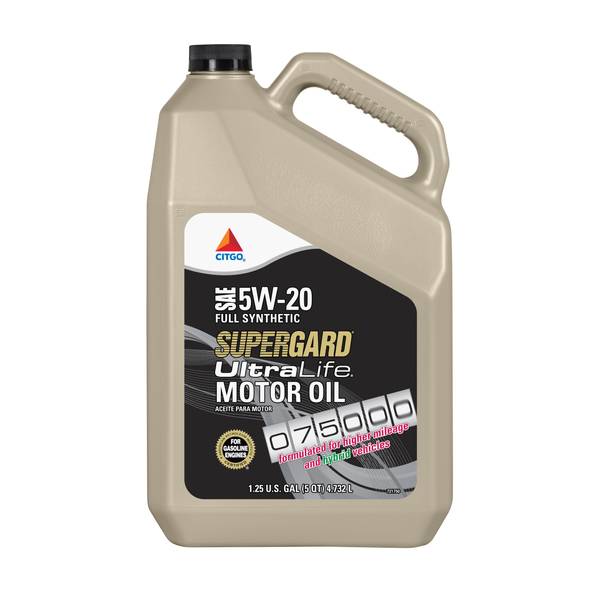 WL01 CITGO 5 QT Supergard UltraLife Full Synthetic High Mileage 5W-20 Motor Oil