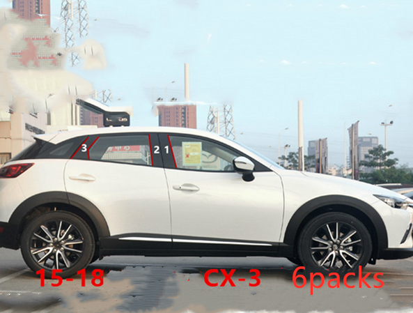 SK675-Mazda Angkesaila CX-30CX-3 Modified Car Window Trim PC Mirror Center Column Stickers