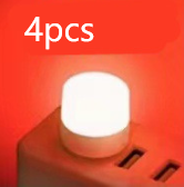 SK708-USB Plug Lamp Computer Mobile Power Charging USB Small Book Lamps LED Eye Protection Reading Light Small Round Light Night