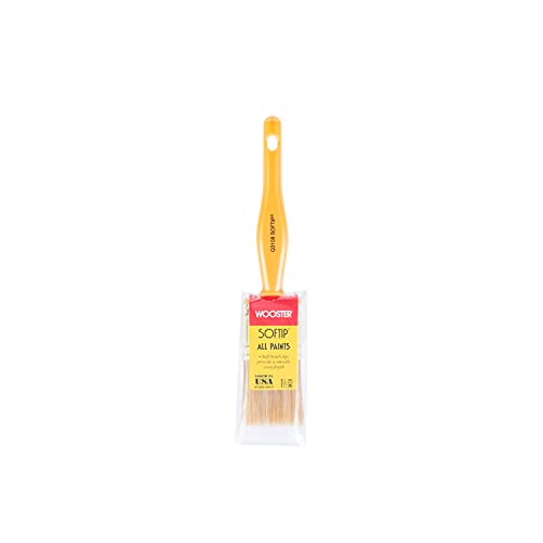 TQ01 Wooster Brush Q3108-1-1/2 Q3108-1 1/2 Paint Brush, 1-1/2-Inch, White,GoldLenth:4.2cm;Width£º1.7cm;Height:22.3cm
