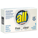 WL01  Free Clear HE Liquid Laundry Detergent, Unscented, 1.6 oz Vend-Box, 100/Carton