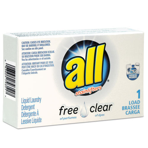 WL01  Free Clear HE Liquid Laundry Detergent, Unscented, 1.6 oz Vend-Box, 100/Carton