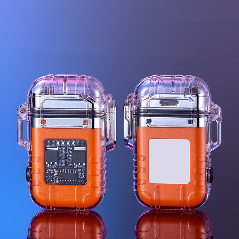 SK722-Waterproof And Windproof Outdoor Lighting Double-arc Lighter