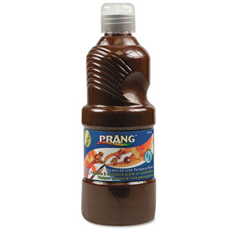 DX08 Prang Washable Paint, Brown, 16 Oz Dispenser-Cap Bottle X10708 USS-DIX10708