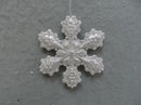 WL01  3PC Global Treasure Champagne Silver Snowflake Ornament