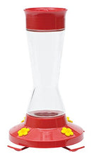 CCK-PINCH WAIST GLASS HUMMINGBIRD FEEDER;Length:26.7cm;Width:18cm;Height:191cm