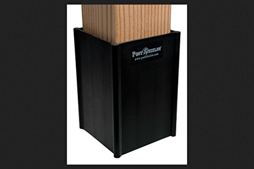 CCJ-Post Shields Inc. 6 in. H x 4 in. W x 4 in. L Plastic Black Fence Post Protection;Length:27.9cm;Width:12.7cm;Height:272cm