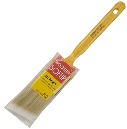 TQ01 Wooster Brush 1/2 Q3208-1.5 Q3208-1-1/2 Softip Angle Sash Paintbrush, 1-1/2-Inch, 1-1/2" , WhiteLenth:4.2cm;Width£º1.5cm;Height:24.4cm