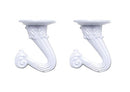 CCC-Panacea 86102 Swag Ceiling Hooks, White, Pack of 2