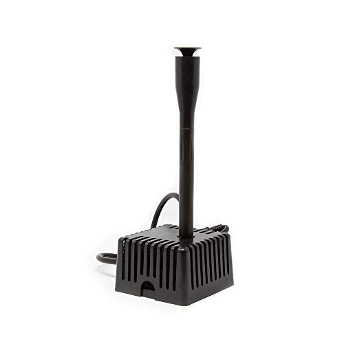 CCA-Spaces Places CGFK60 Container Garden Fountain Kit - Small Submersible Pond Pump for Mini Fountains, Water Gardens, Koi Ponds, Bird Baths, and Other Water Statuaries, Black