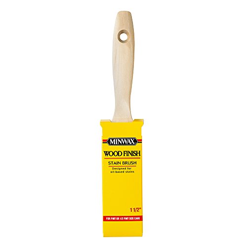 TQ01 Minwax 427280008 Wood Finish Stains 1.5" Trim-100% White China Bristle Brush/Roller/Applicator, 1.5 inch, yLenth:25.4cm;Width£º3.8cm;Height:2.5cm