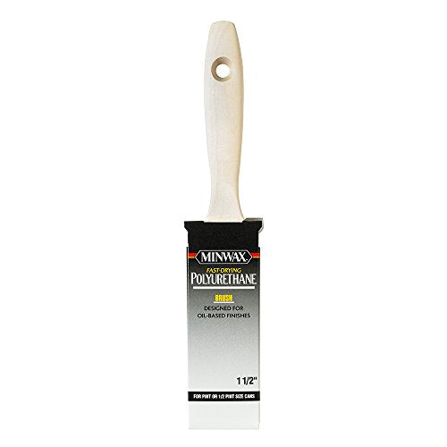 TQ01 Minwax 427340008 Polyurethane 1.5" Trim-Black China Bristle Blend Brush/Roller/Applicator, 1.5 inch, WhiteLenth:25.4cm;Width£º3.8cm;Height:2.5cm