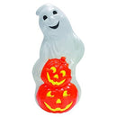 CCG-Union Products 56480 60-Watt Light Up Ghost and Pumpkin Halloween Outdoor Garden Statue Decoration Made from Blow-Molded Plastic, White/Orange;Length:38.1cm;Width:78.7cm;Height:1361cm