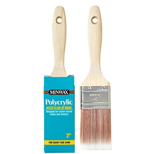 TQ01 Minwax 427320008 Polycrylic Wood Stain Brush, 2¡±, WhiteLenth:25.4cm;Width£º5.1cm;Height:2.5cm