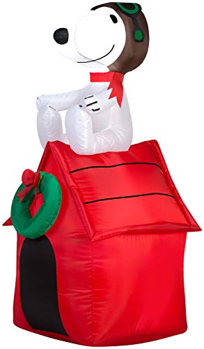 CCD-Gemmy Inflatable Snoopy on House, 3.5 Foot Holiday Inflatables Outdoor Decorations, G08-19373;Length:15.2cm;Width:22.9cm;Height:1361cm