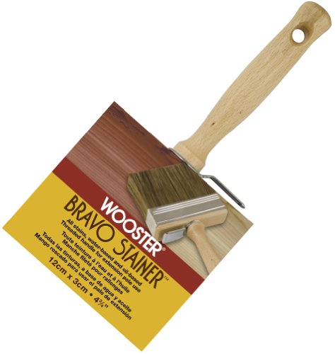 TQ01 Wooster Brush F5119-4 3/4 Bravo Stainer Bristle/Polyester Stain Brush, 4-3/4 InchLenth:25.4cm;Width£º12.7cm;Height:2.5cm