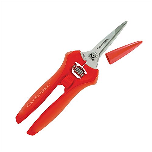 CCM-Corona FS 3214D ComfortGEL Leaf & Stem Micro Snips, Pack of 1, Orange;Length:1.3cm;Width:15.9cm;Height:45cm