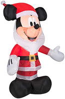 CCD-Gemmy Inflatables 3.5' Mickey Mouse with Santa Beard Disney Holiday Decor;Length:76.2cm;Width:106.7cm;Height:1361cm