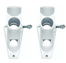 CCH-Valley Forge Flag 2 Position 1" White Powder Coated Aluminum Flag Pole Bracket (2 Pack);Length:43.2cm;Width:6.4cm;Height:608cm
