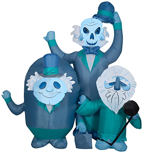 CCD-Gemmy Airblown Haunted Mansion Hitchhiking Ghosts Scene Disney, 6 ft Tall, Blue;Length:169cm;Width:183cm;Height:3012cm