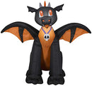 CCD-Gemmy 3' Airblown Winged Black/Orange Dragon Halloween Inflatable;Length:106.7cm;Width:94cm;Height:989cm