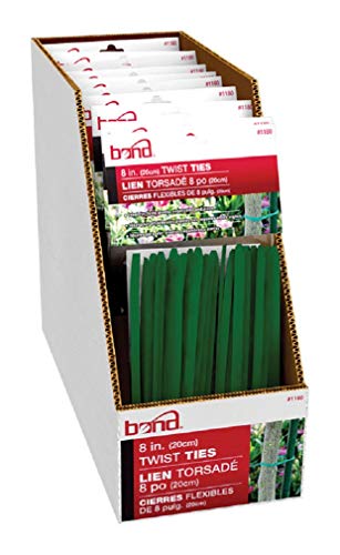 CCM-Bond Manufacturing 1180PDQ 100 Count 8in Twist Ties, Green;Length:0.5cm;Width:20.3cm;Height:45cm