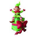 CCD-Ace Trding-Four Seasons Air Blown New Celebrations Elf Holiday Inflatable 6 ft.;Length:239.9cm;Width:182.9cm;Height:1052cm