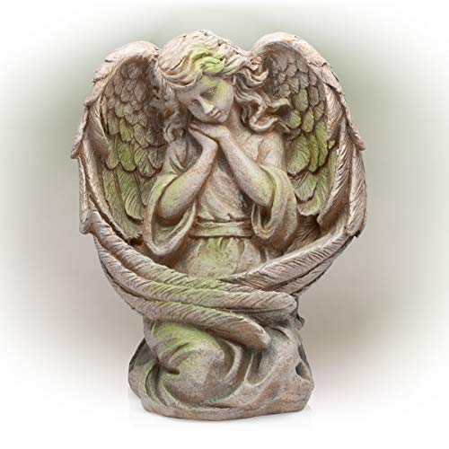 CCG-Alpine Corporation QFC230 Old World Guardian Angel Statue, 19 Inch Tall, Multi-Color;Length:40.6cm;Width:48.3cm;Height:3440cm