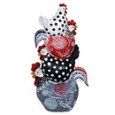 CCG-Exhart Stacked Hens Garden Statue, Durable Hand Painted Resin, Cute Farm Garden D¨¦cor, 7.5"x4"x12.5";Length:9cm;Width:31.5cm;Height:454cm