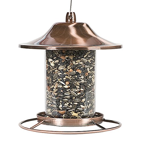 CCK-Woodstream Panorama Wild Bird Feeder [Set of 2] Color: Copper;Length:21.1cm;Width:23.5cm;Height:635cm