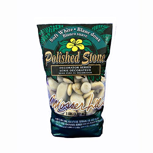 CCF-Mosser Lee ML1160 White Polished Stones Soil Cover, 5 lb.;Length:27.9cm;Width:6.4cm;Height:2268cm