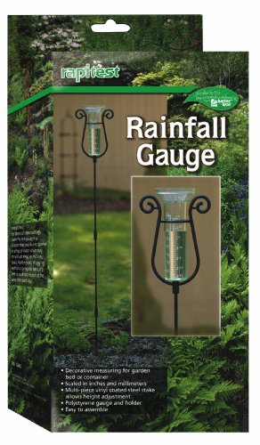 CCB-Luster Leaf Rain Gauge Stake 2.9 in. W x 2.9 in. L;Length:7.6cm;Width:29.2cm;Height:1089cm