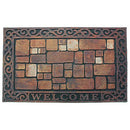 CCI-DII Heavy Duty Non-Slip Outdoor/Indoor Printed Flocked Doormat, 18x30, Welcome Stones;Length:45.7cm;Width:1.3cm;Height:1996cm
