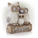 CCG-Alpine Corporation QWR476SLR Owl Family Statue, 14" L x 8" W x 16" H, Brown;Length:35.6cm;Width:40.6cm;Height:3751cm