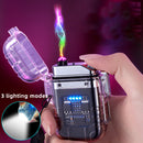 SK722-Waterproof And Windproof Outdoor Lighting Double-arc Lighter