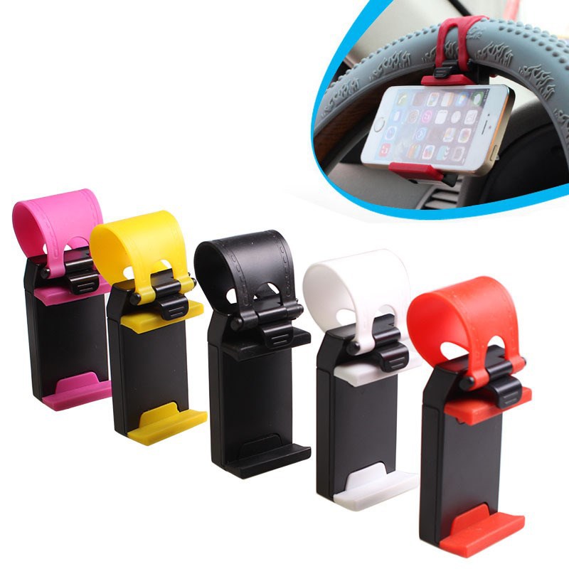 SK912-Car Steering Wheel Phone Clip Mount Holder Universal Bike Auto Camera GPS Stand Bracket For Phone