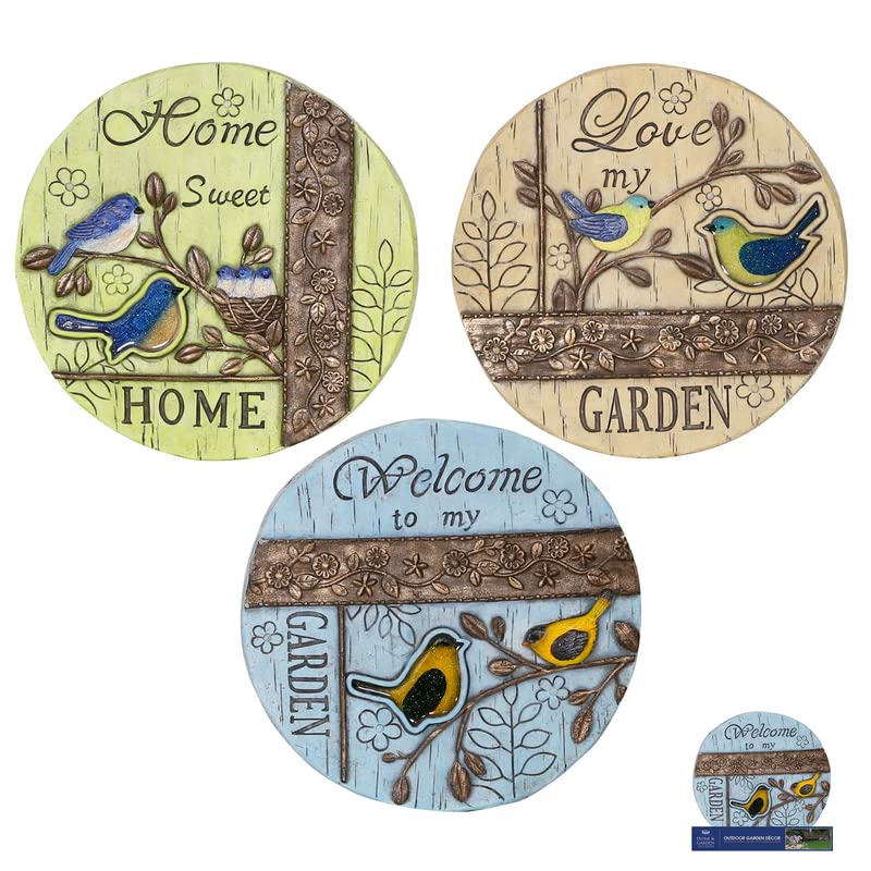 CCF-STEP STONE BIRDS 10"D;Length:32.5cm;Width:31.2cm;Height:8255cm