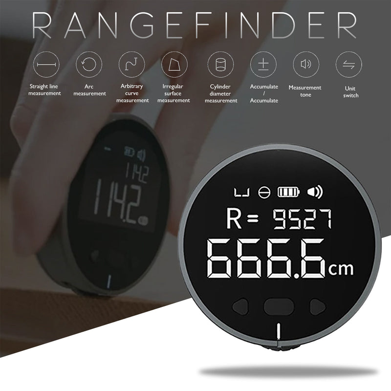 SK788-Electronic Ruler Rechargeable 8 Functions Rangefinder Portable HD LCD Screen Long Standby Multifunction Ruler