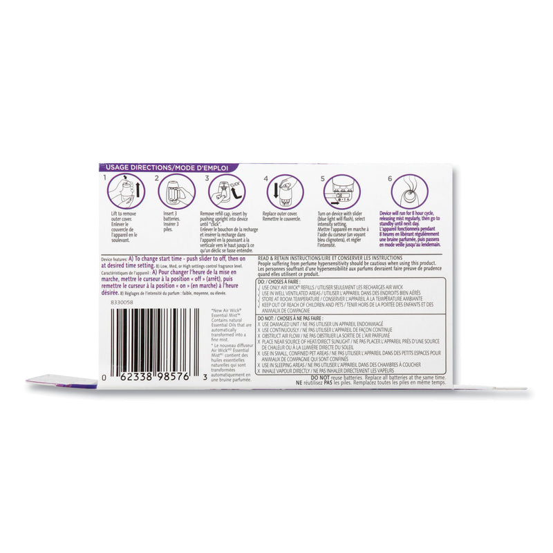 WL01  Essential Mist Starter Kit, Lavender and Almond Blossom, 0.67 oz Bottle