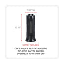 WL01  Mini Tower Ceramic Heater, 1,500 W, 7.37 x 7.37 x 17.37, Black