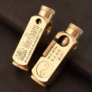 SK714-Heavy Duty Trench Shaped Brass Lighter Laser Engraving
