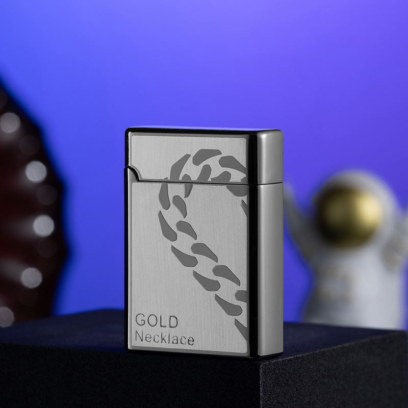 SK742-Strong Windproof Red Flame Lighter Ratchet Roller Zinc Alloy Machine