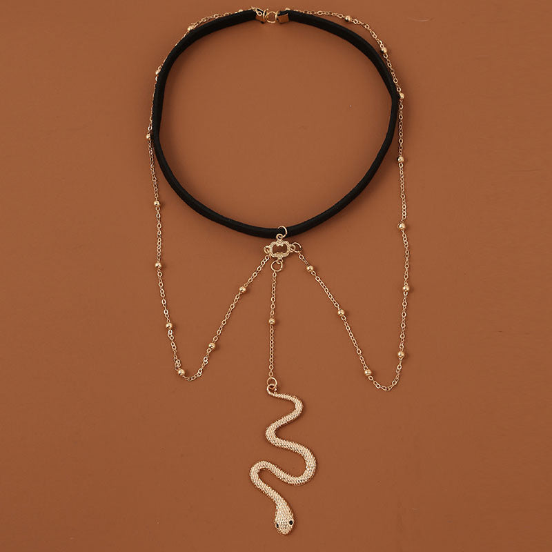 SK696-Bohemian Gold Color Beaded Chain Thigh Chain